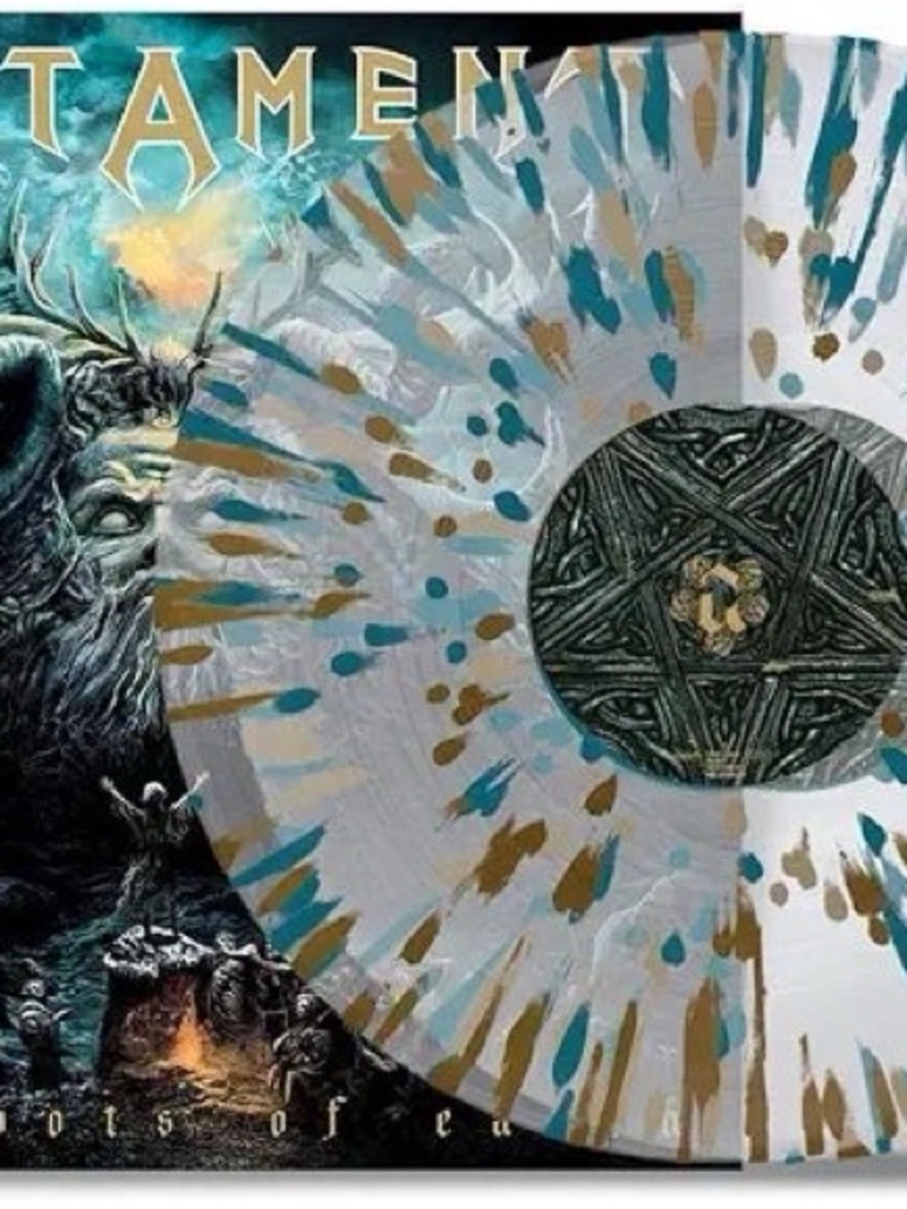 Limited Edition Splatter Vinyl Record — White, Teal & Gold